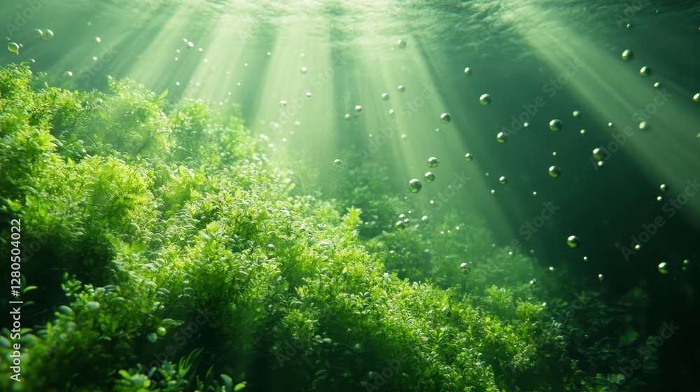 Obraz premium Underwater Greenery and Light