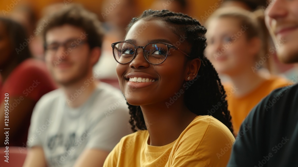 Happy Student with Glasses Happy Student with Glasses