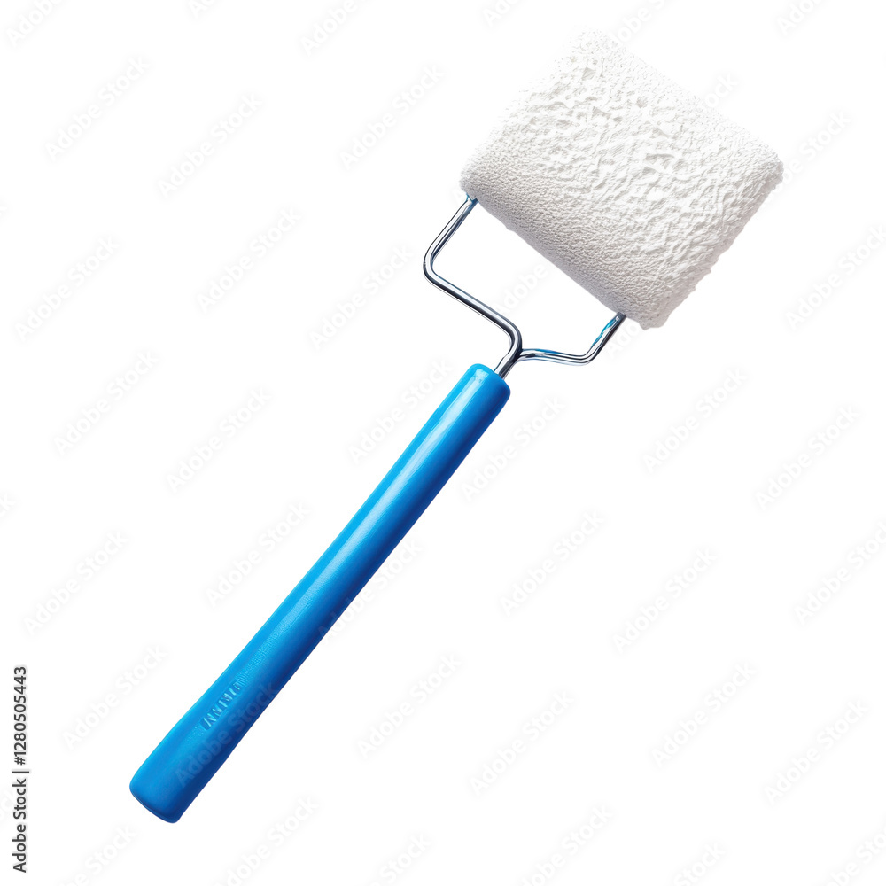 Fototapeta premium Painters Roller Blue Handle on transparent background.