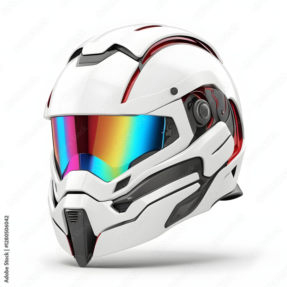 Fototapeta premium motorcycle helmet isolated on white