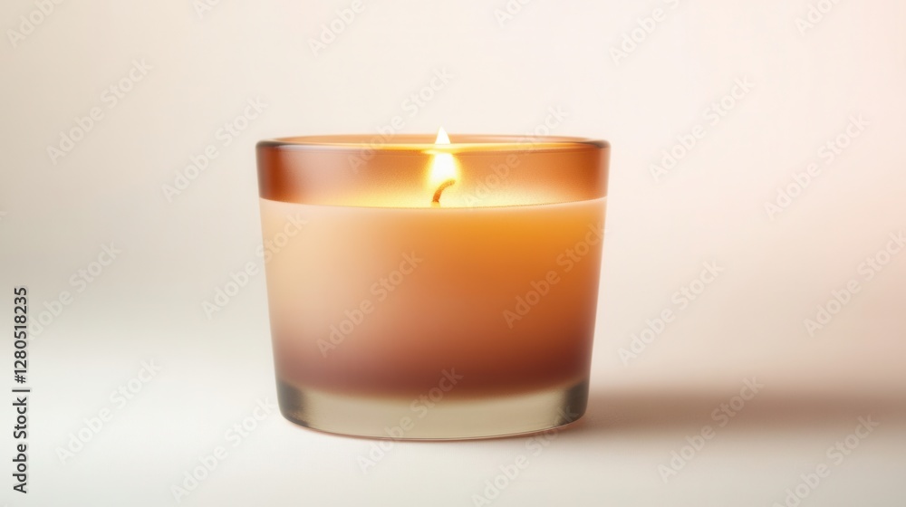 Warm Glow of a Scented Candle in a Stylish Glass Holder Warm Glow of a Scented Candle in a Stylish Glass Holder