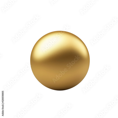 shiny gold sphere with smooth surface, reflecting light beautifully. This elegant object can be used in various design contexts