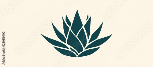 Stylized agave plant illustration.