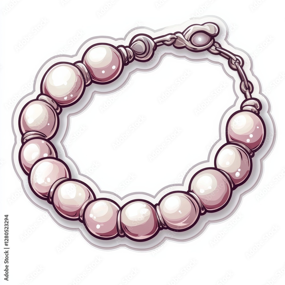 Elegant Beaded Bracelet Displaying a Soft Color Palette Elegant Beaded Bracelet Displaying a Soft Color Palette