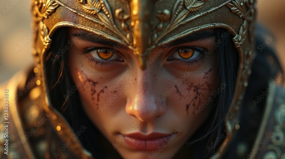 Celestial Warrior in Golden Armor Celestial Warrior in Golden Armor