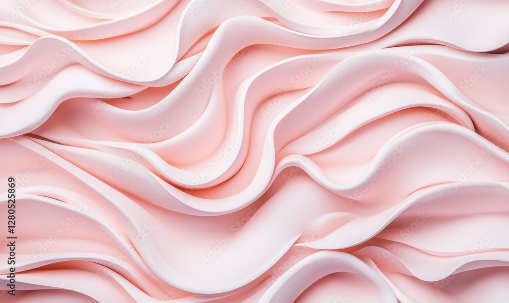Obraz premium Soft Pink Abstract Waves with Elegant Flowing Texture