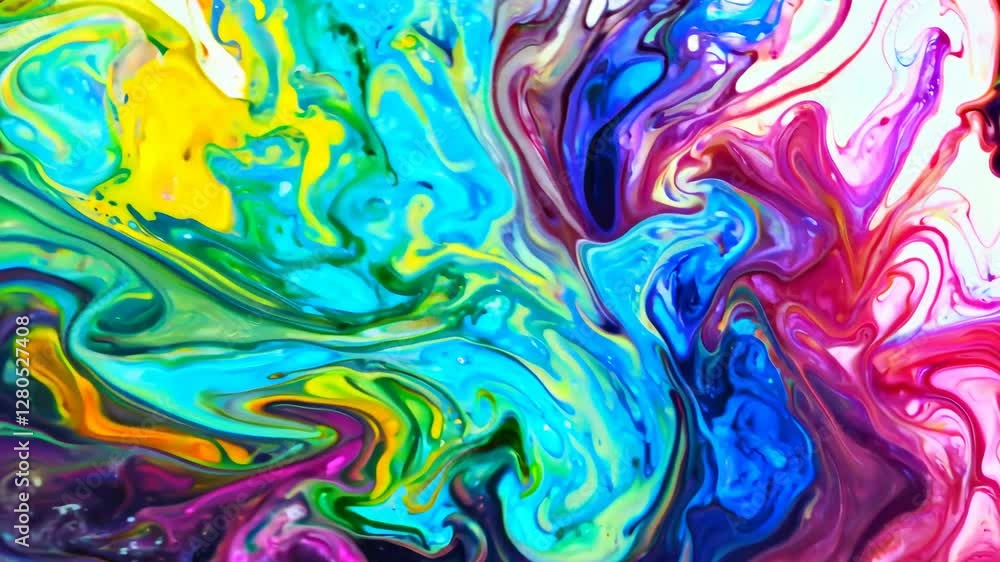 Mesmerizing abstract fluid painting featuring swirling blue, green, pink, and purple tones. The dynamic flow of colors creates a vibrant and artistic visual effect. Mesmerizing abstract fluid painting featuring swirling blue, green, pink, and purple tones. The dynamic flow of colors creates a vibrant and artistic visual effect.