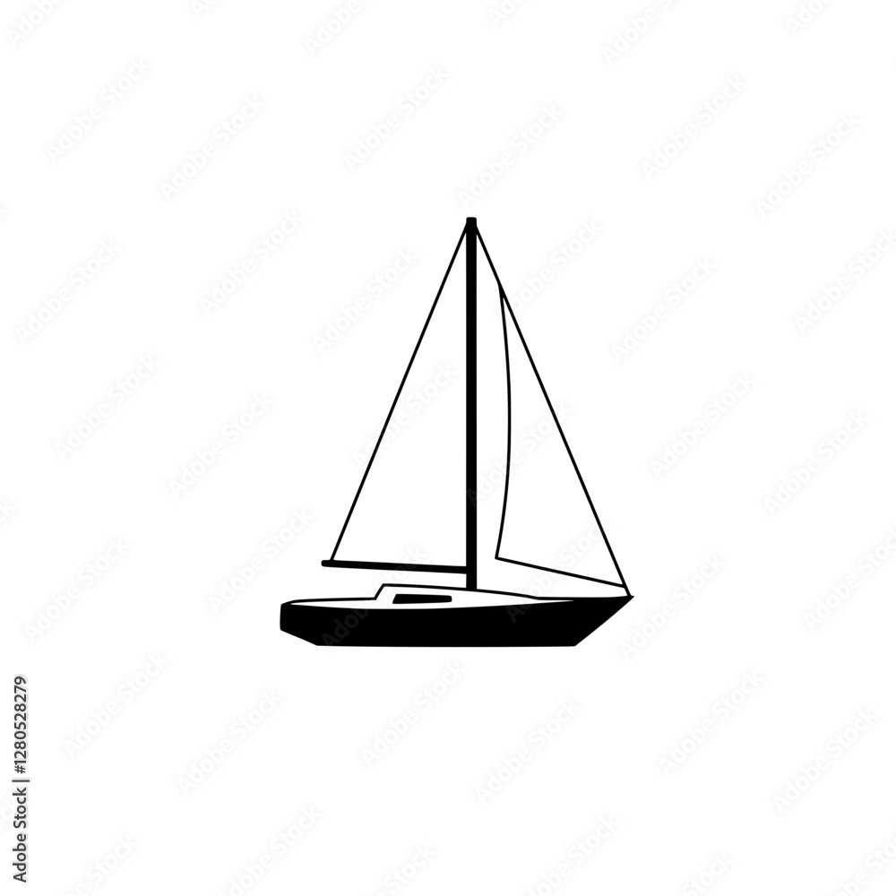 Sailing on Simplicity: A minimalist illustration of a sleek sailboat, set against a backdrop. The stark contrast highlights the vessel's elegant lines and suggests a sense of freedom. Sailing on Simplicity: A minimalist illustration of a sleek sailboat, set against a backdrop. The stark contrast highlights the vessel's elegant lines and suggests a sense of freedom.