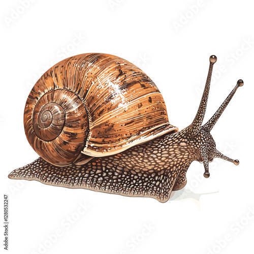 Snail vector icon Emoji clipart illustration isolated on a white background Snails vector emoticon