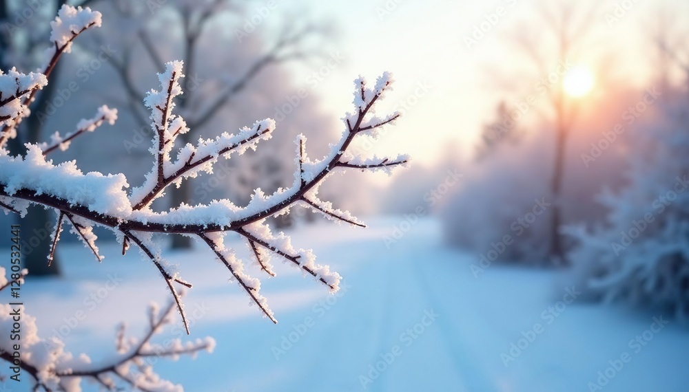 Frosty branches stretch towards snow-covered sky, branch, frozen, serene Frosty branches stretch towards snow-covered sky, branch, frozen, serene