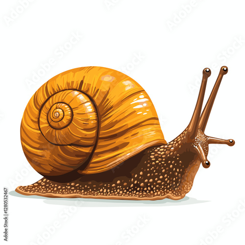 Snail vector icon Emoji clipart illustration isolated on a white background Snails vector emoticon