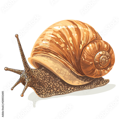 Snail vector icon Emoji clipart illustration isolated on a white background Snails vector emoticon