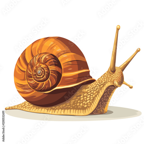 Snail vector icon Emoji clipart illustration isolated on a white background Snails vector emoticon