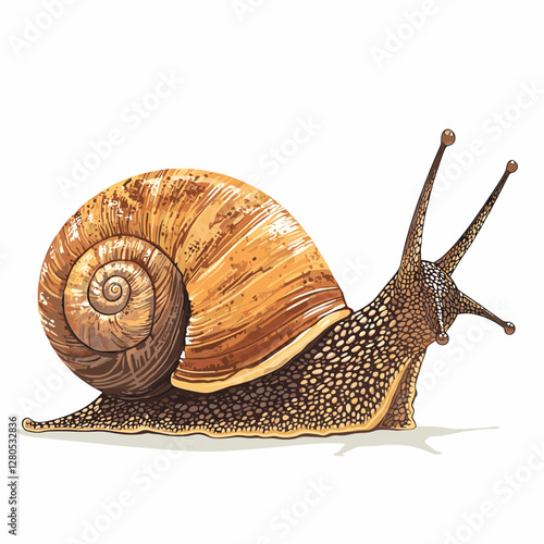 Snail vector icon Emoji clipart illustration isolated on a white background Snails vector emoticon