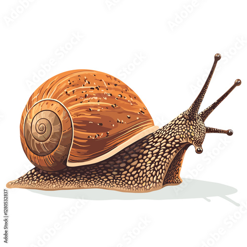 Snail vector icon Emoji clipart illustration isolated on a white background Snails vector emoticon