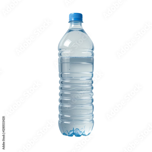 Plastic Water Bottle: Hydration Essentials isolated on transparent background photo