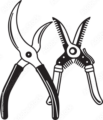 Pruners Rustic Tool for Gardening