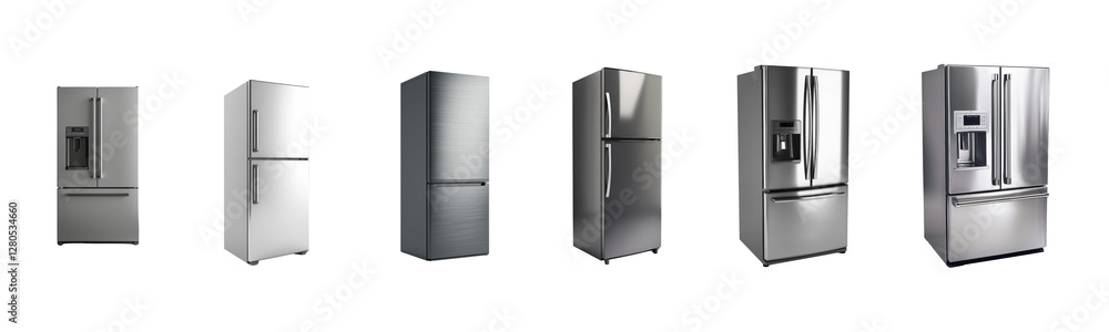 Various Styles of Modern Refrigerators in Different Finishes Various Styles of Modern Refrigerators in Different Finishes