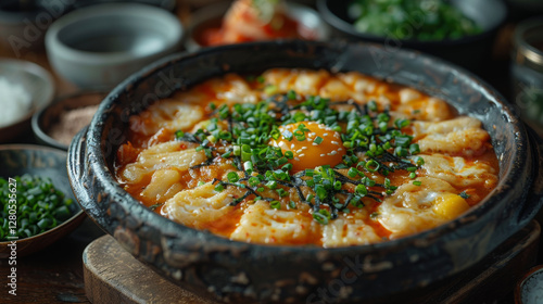 Shot from above with High-end asian food photography