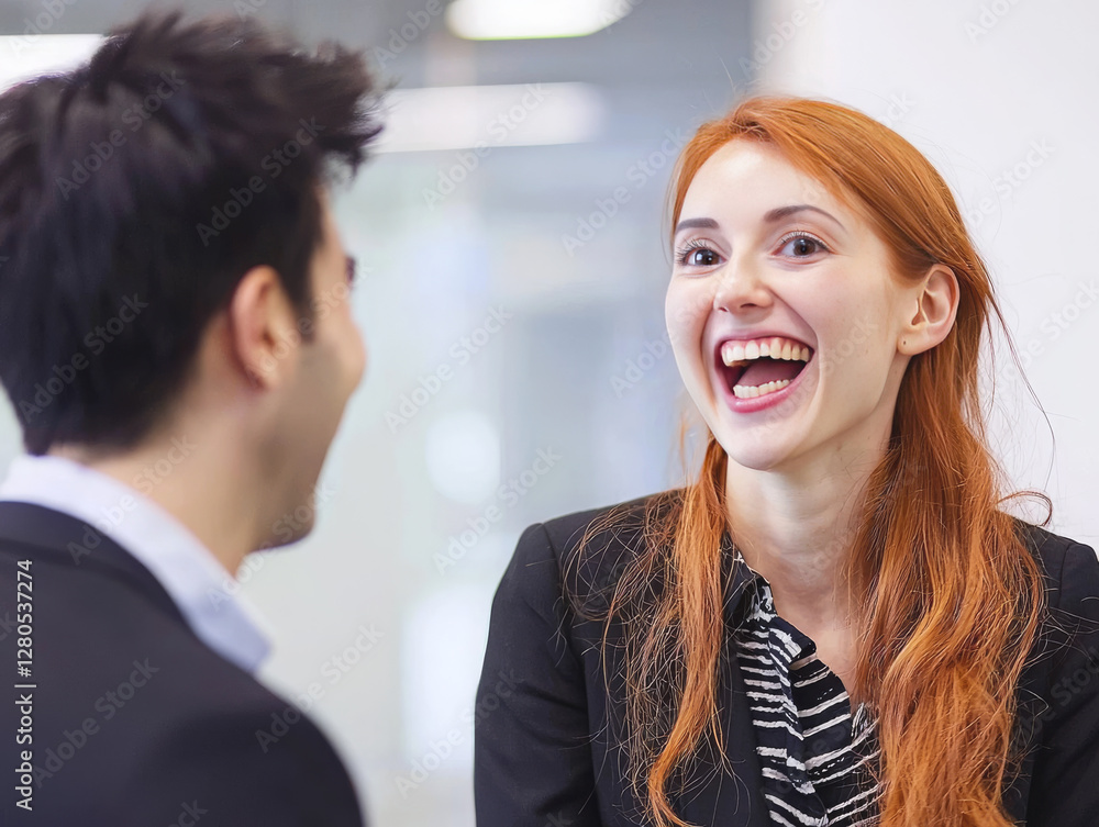 Lively Business Meeting with Laughter Lively Business Meeting with Laughter