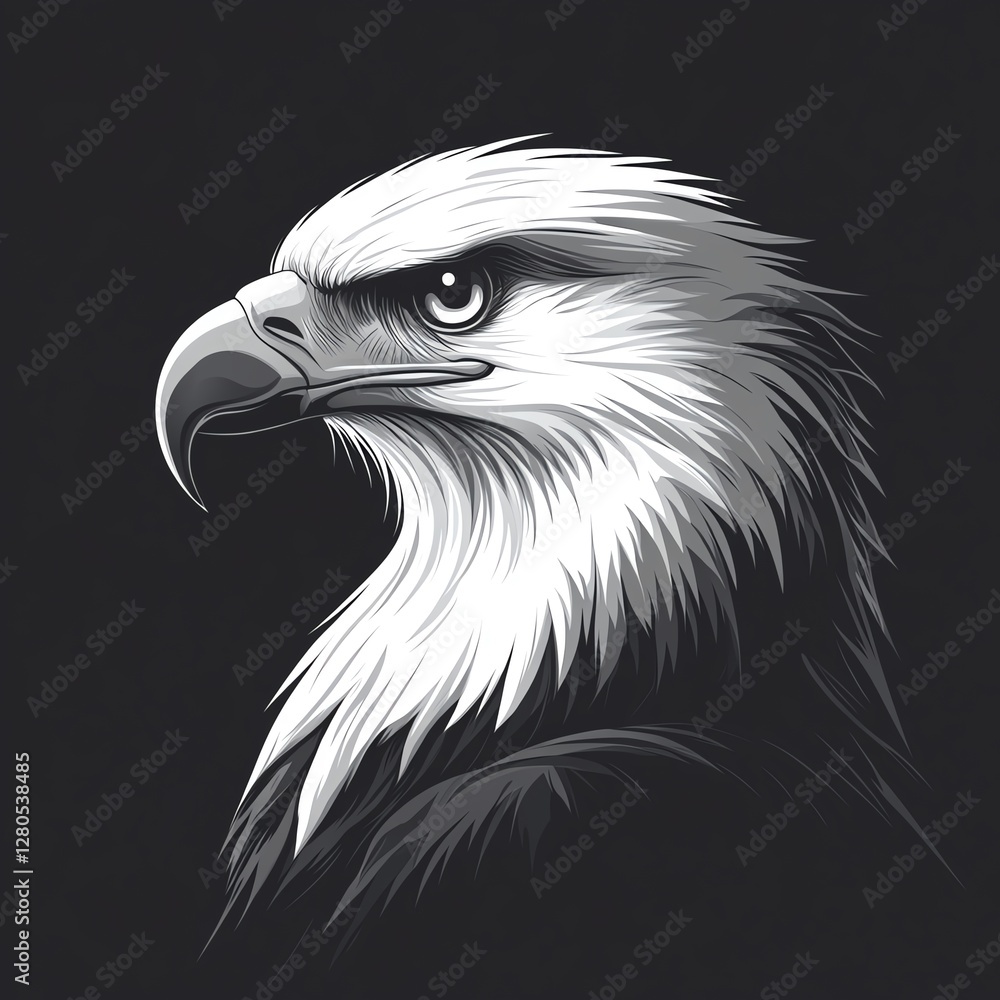 A stunning illustration of a fierce eagle. A stunning illustration of a fierce eagle.