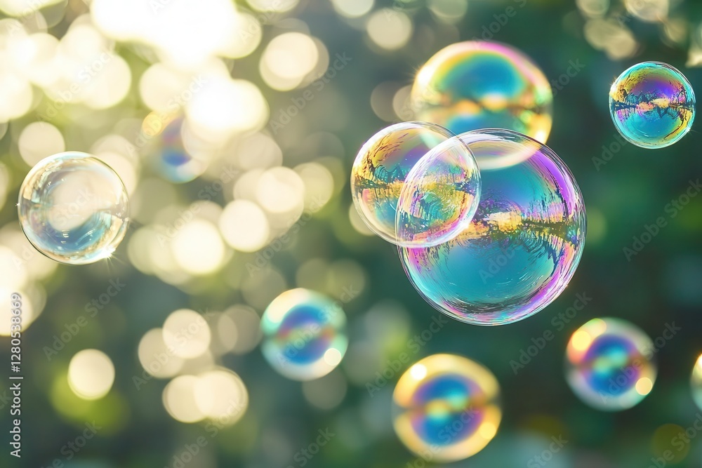 macro photography of iridescent soap bubbles forming abstract patterns, with rainbow colors reflecting in natural light macro photography of iridescent soap bubbles forming abstract patterns, with rainbow colors reflecting in natural light