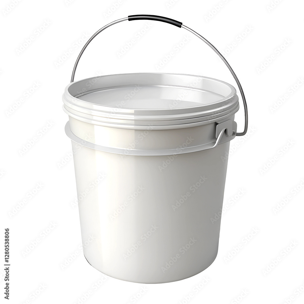 White plastic bucket isolated PNG file download White plastic bucket isolated PNG file download