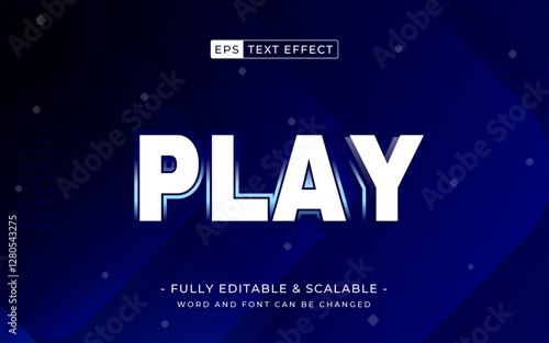 play 3d text effect. suitable for game or social media button