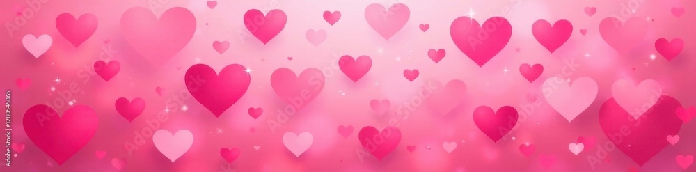 Repeating pink clip art hearts, simple design, textile, vector, wallpaper Repeating pink clip art hearts, simple design, textile, vector, wallpaper