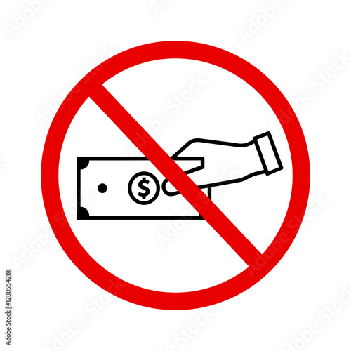 No money dollar currency in saving account icon with flat style