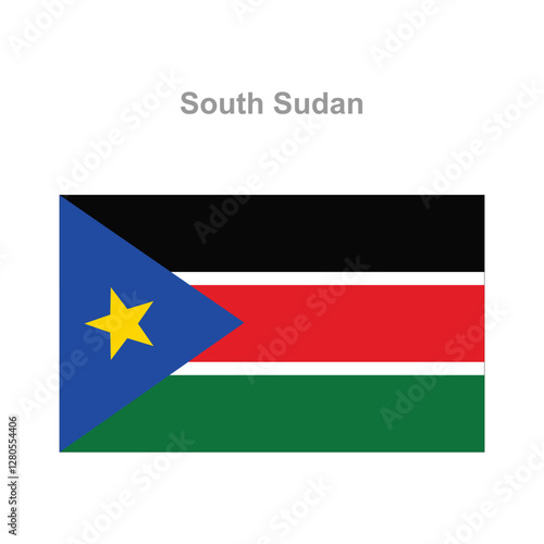 South Sudan flag. Vector illustration of the national flag Free Download South Sudan flag. Vector illustration of the national flag - GFXLoad