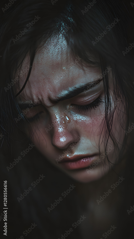 Poignant Moment of Solitude Capturing Emotional Distress Poignant Moment of Solitude Capturing Emotional Distress