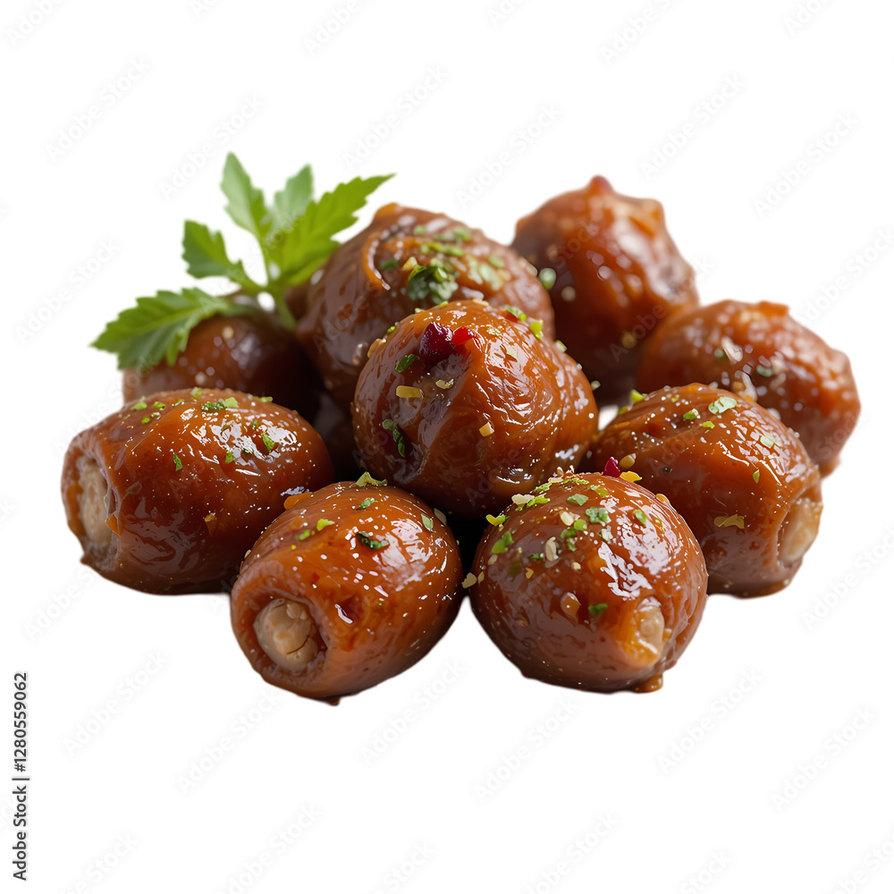 Stuffed Olives Recipe: Appetizer, Mediterranean Food isolated on transparent background Stuffed Olives Recipe: Appetizer, Mediterranean Food isolated on transparent background
