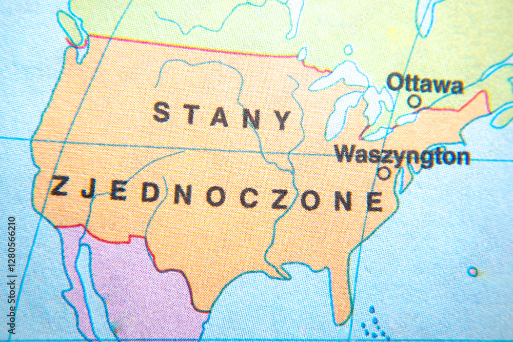United States on the map