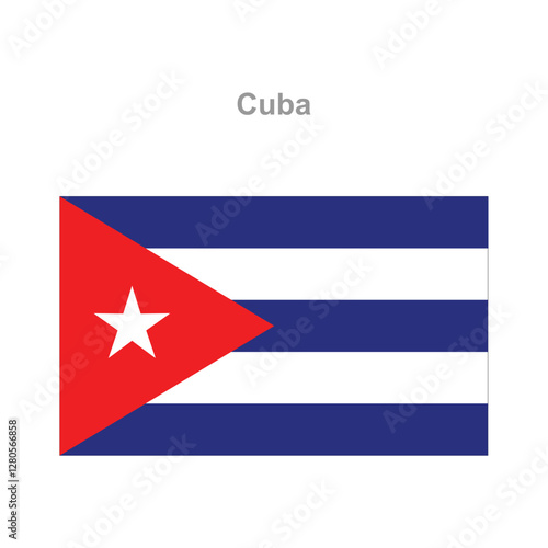 Cuba flag. Vector illustration of the national flag