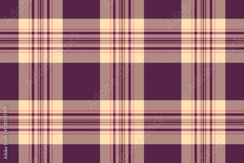 Decorating texture seamless plaid, herringbone fabric vector textile. Fancy tartan check pattern background in pink and moccasin colors.