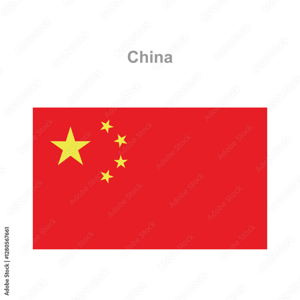 China flag. Vector illustration of the national flag China flag. Vector illustration of the national flag