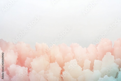 Soft pastel clouds blend harmoniously, creating calming and drea