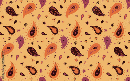 Curve textile as springtime eco. Curtain paisley by effortless colourful. Invitation flat design on print paper.