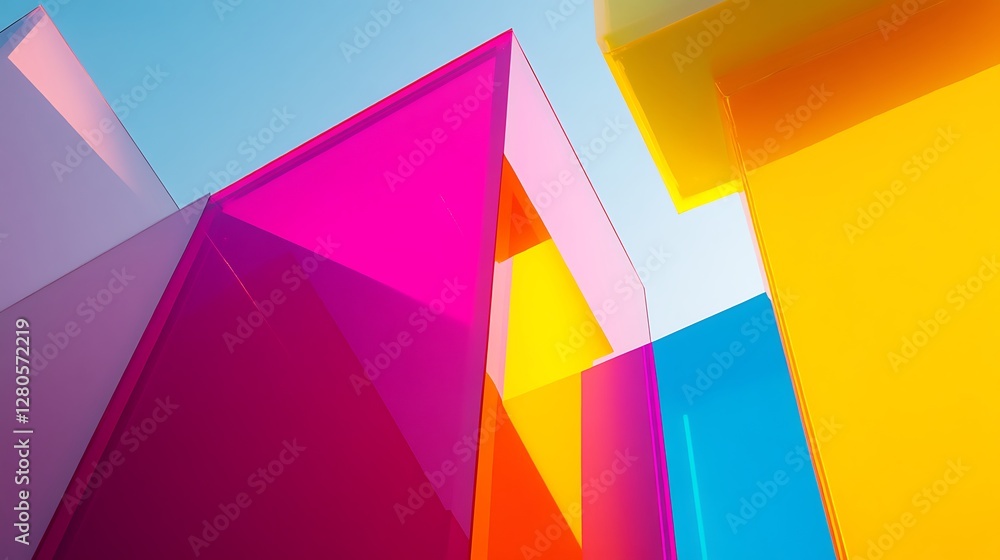 Fototapeta premium Abstract Colorful Geometric Acrylic Structure Design