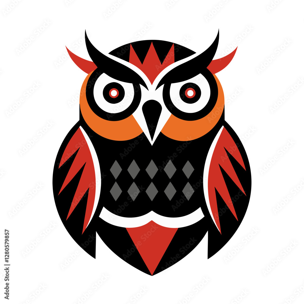 Fototapeta premium Abstract decorative Owl vector illustration