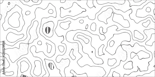 Abstract seamless pattern with lines and stylized height of the topographic contour in lines and topo graphic map design. paper texture Imitation of a geographical map shades .