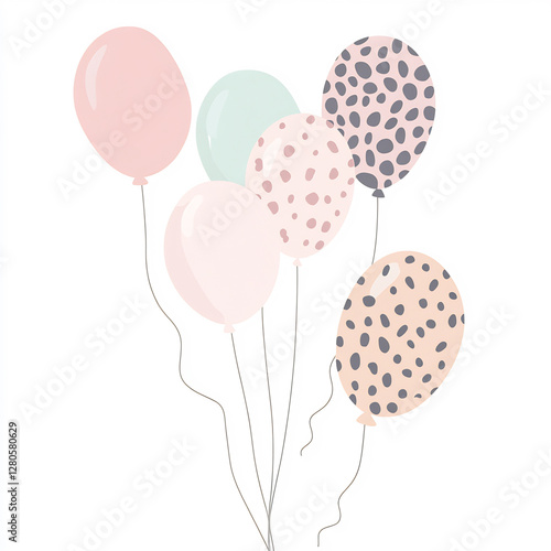 Festive colorful balloons