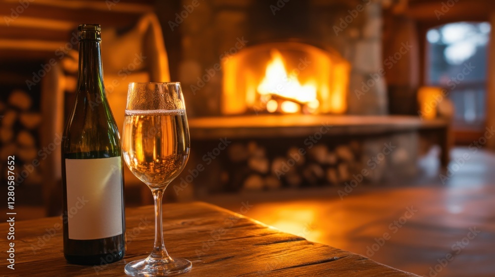 Alcohol consumption at a rustic lodge with hot cider and a roaring fireplace. Featuring warmth and comfort Alcohol consumption at a rustic lodge with hot cider and a roaring fireplace. Featuring warmth and comfort