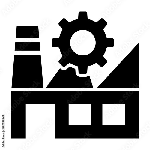 Manufacture Vector Glyph Icon Design