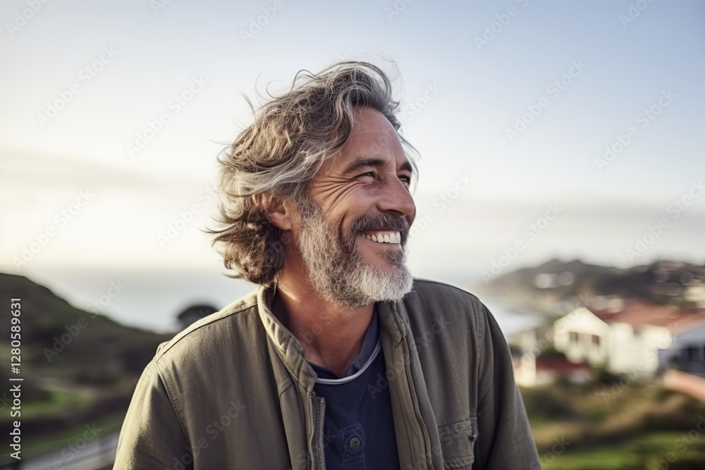 Portrait of a senior man smiling at the camera in the countryside Portrait of a senior man smiling at the camera in the countryside