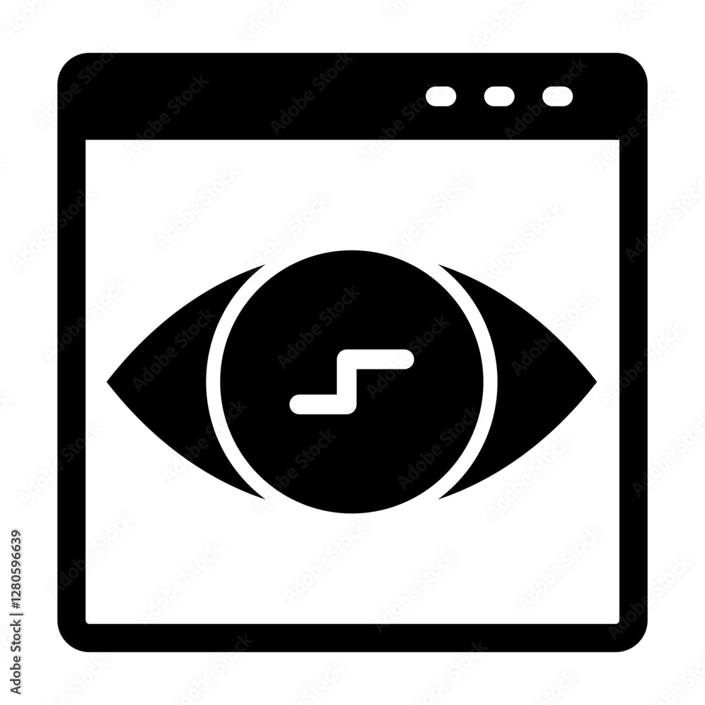 Computer Vision Vector Glyph Icon Design Computer Vision Vector Glyph Icon Design