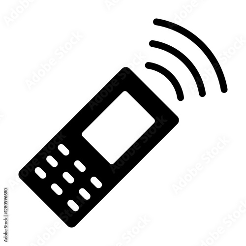 Remote Control Vector Glyph Icon Design