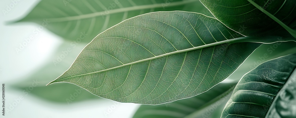 Obraz premium Close-up of green leaves nature plant photography calm environment