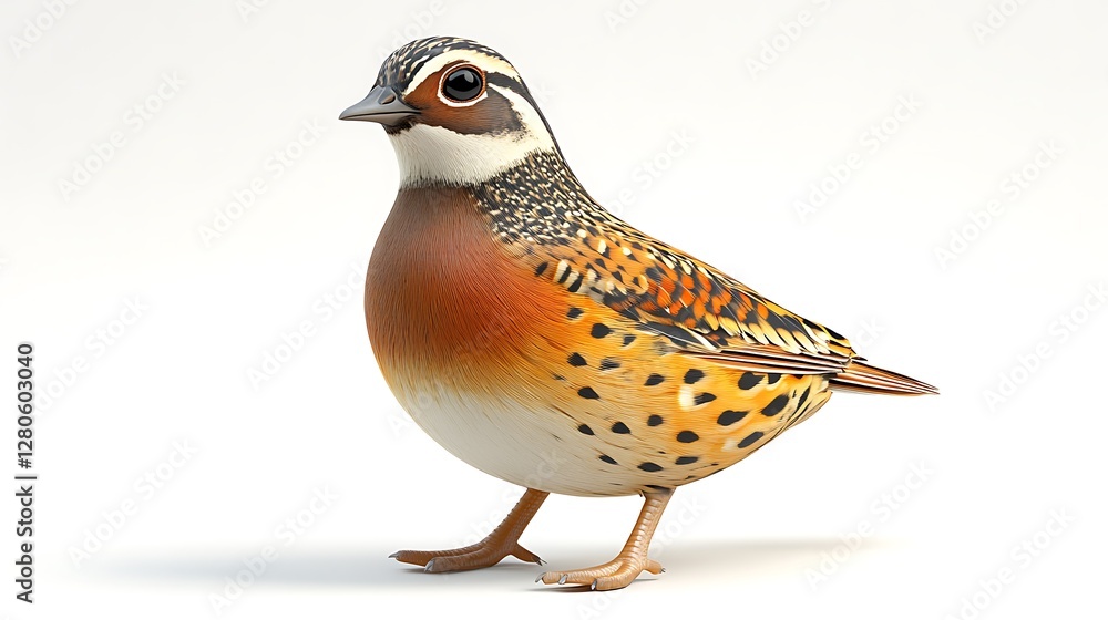 Obraz premium Colorful bird illustration wildlife exhibit digital art studio close-up